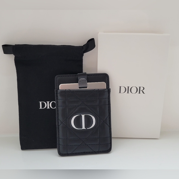 Dior Quilted Card Case & Mirror w/ Phone Sticker Limited Edition GWP - Picture 1 of 3
